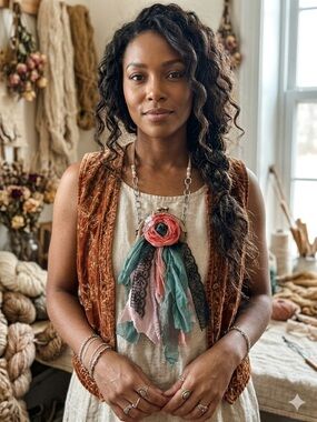 Handmade coin purse necklace